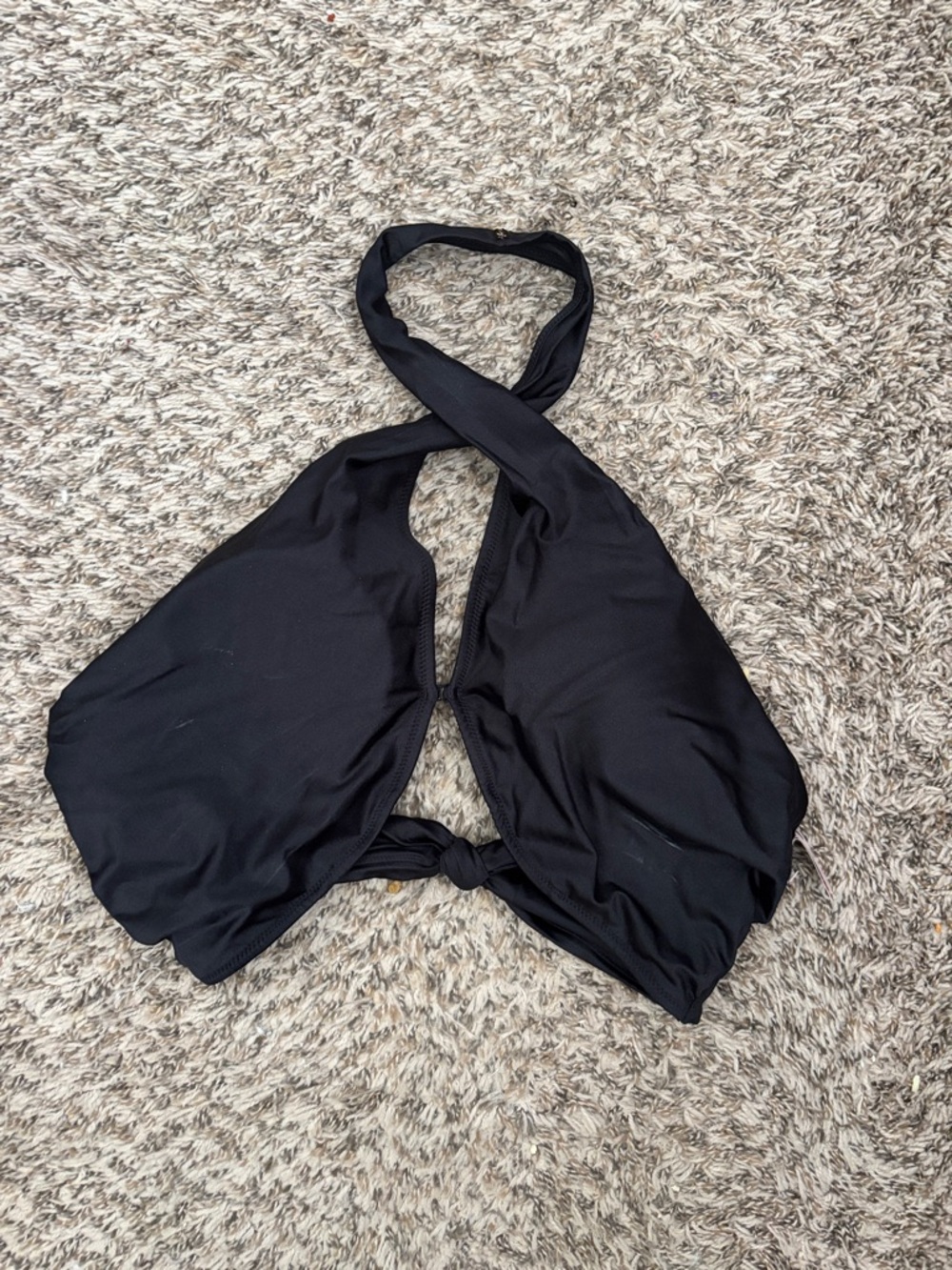 NWT Victoria's Secret Black Halter Tie Swim Top